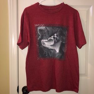 Vans red skateboarding shirt